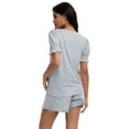 thumbnail image 3 of Women's Square Neck Tops Ruffle Trim Sleeve T-Shirts for Summer Casual Short Tees, 3 of 7