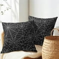 thumbnail image 5 of Halloween Pillow Covers 18x18 inch Set of 2 Spider Web Festival Decorative Outdoor Throw Pillow Covers Famliy Decoration for Home Living Room Couch Sofa, 5 of 6