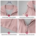 thumbnail image 5 of Hooded Vest for Women Sleeveless Zip up Lightweight Breathable Shirts with Pocket, Flattering Fit Layering Vest QURATI, 5 of 6