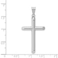 thumbnail image 4 of Auriga 14k White Gold Polished Hollow Cross Pendant for Women, 4 of 6