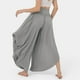 thumbnail image 5 of ICHUANYI Clearance Women High Waisted Yoga Pants Hippie Pilates Trousers Boho Beach Irregular Elastic Waist Pants(Gray, S) ICHUANYI WER2023080907898, 5 of 7