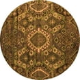 thumbnail image 1 of Ahgly Company Indoor Round Abstract Orange Modern Area Rugs, 8' Round, 1 of 4