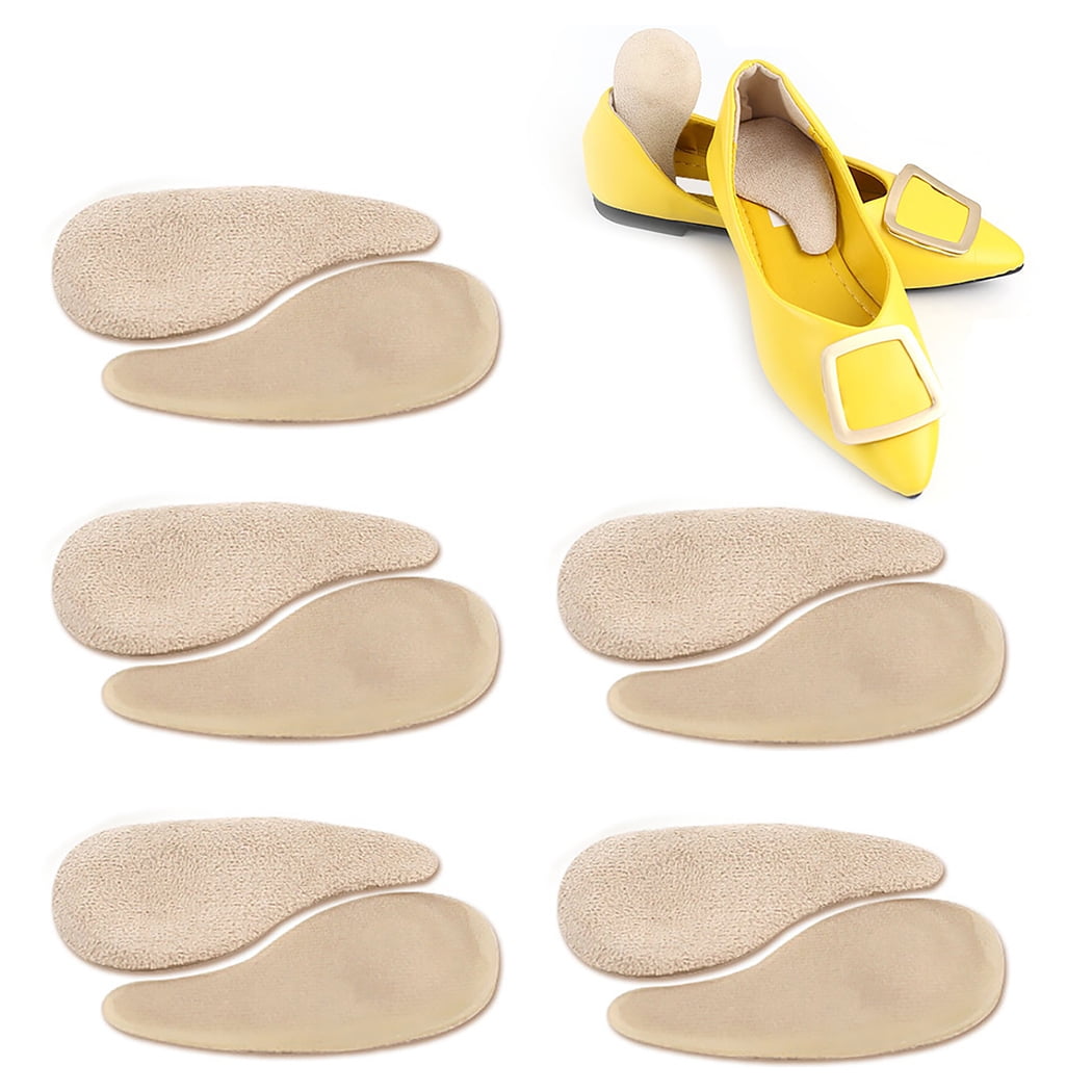 Urwalk 3 Layers Adjustable Supination & Over Pronation Corrective Shoe  Inserts Medial Lateral Heel Wedge Lifts Self-Adhesive Gel Insoles for Foot  Alignment Knock Knee Pain - 6 Pieces (Beige)