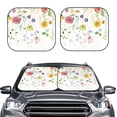 thumbnail image 2 of Fotbe Wildflowers Juego de 2 Piezas de Parasoles para Parabrisas | Bloqueador Solar para Auto | Accesorios Plegables para Protección Solar Interior-Medium, 2 of 6
