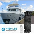 thumbnail image 4 of Kohree 4 Pack Boat Dock Lines - 15 'x 3/8" Double Braided Nylon Boat Dock Lines with 12" Eyelet, Black, 4 of 17