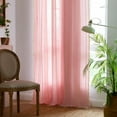 thumbnail image 3 of Psoiuetr Pink Boho Curtains for Bedroom Living Room Linen Cotton Embroidered Semi Blackout Farmhouse Window Treatment Drape Vintage Tassels Rod Pocket 1 Panel 52" W x 84" L, 3 of 7
