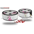 thumbnail image 2 of Skin Wrap Decal Set 2 Pack for Amazon Echo Dot 2 - Flamingos on White (2nd Generation ONLY - Echo NOT INCLUDED), 2 of 3