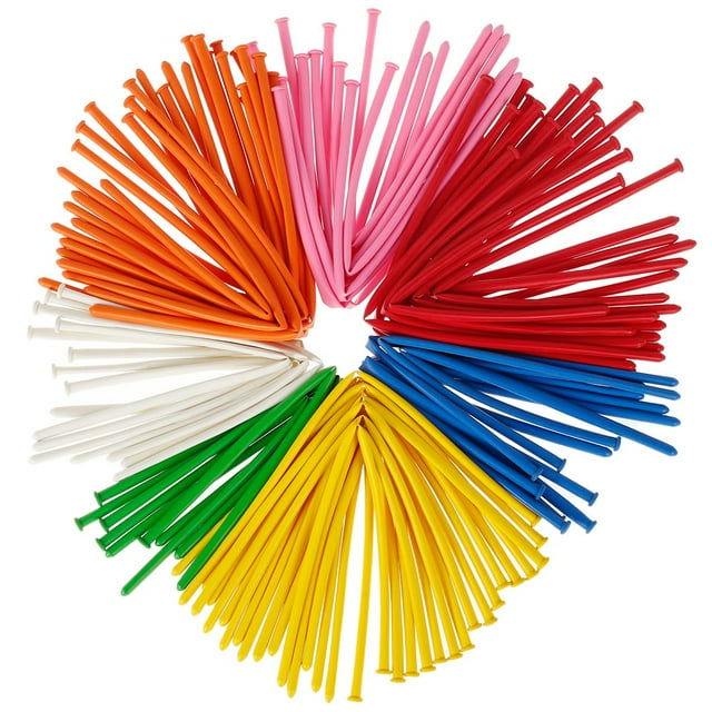260Q Latex Long Balloons Animal Kit Twisting Modelling Balloons 100Pcs Magic Balloons for Animal Making Birthday Party Clowns Festival Christmas Decorations Color Mixing
