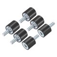 thumbnail image 1 of 6 Pack M8x23mm Thread Studs Rubber Shock 25x25mm Male Female 6 Pack M8 Lock Nuts, 1 of 6