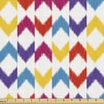 thumbnail image 1 of Chevron Fabric by the Yard, Colorful Direction Pointers Patterns with Ikat Design Retro Style Motifs, Upholstery Fabric for Dining Chairs Home Decor Accents, Sea Blue Multicolor by Ambesonne, 1 of 5
