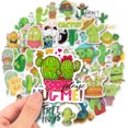 thumbnail image 3 of Juego de pegatinas/pegatinas de cactus/plantas (50 piezas), pegatinas de vinilo impermeables para botellas de agua, portátiles, bricolaje, álbumes de recortes, regalos, equipaje, 3 of 4
