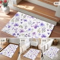 thumbnail image 6 of 2x3 Door Mat Rug, Purple Spring Floral Non-Skid Rubber Backing Large Rectangle Rugs - Living Room Bedroom Home Office, Pastoral Botanical Watercolor Indoor Floor Mat Carpets Washable Rug, 6 of 9