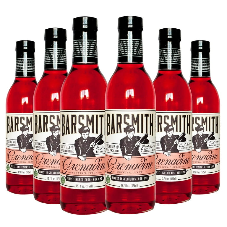 Pack of 6, Barsmith Grenadine Cocktail Syrup, 12.7 oz - Walmart.com