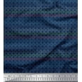 thumbnail image 1 of Soimoi Blue Poly Georgette Fabric Circle Geometric Print Fabric by the Yard 52 Inch Wide, 1 of 5