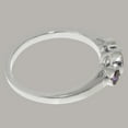 thumbnail image 5 of LBG British Made Real Solid 925 Sterling Silver Natural Amethyst Womens Anniversary Ring - 33 size options - Size 6.25, 5 of 6