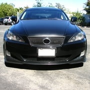 Ikon Motorsports Front Bumper Lip, Compatible with 2006-2008 Lexus IS250 IS350 PM Style Unpainted Black PU Air Dam Chin Spoiler Protector Splitter