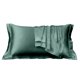 thumbnail image 1 of Funda de almohada de satén de seda, funda de almohada de color liso, 1 juego de 2, funda de almohada de seda suave, 1 of 5