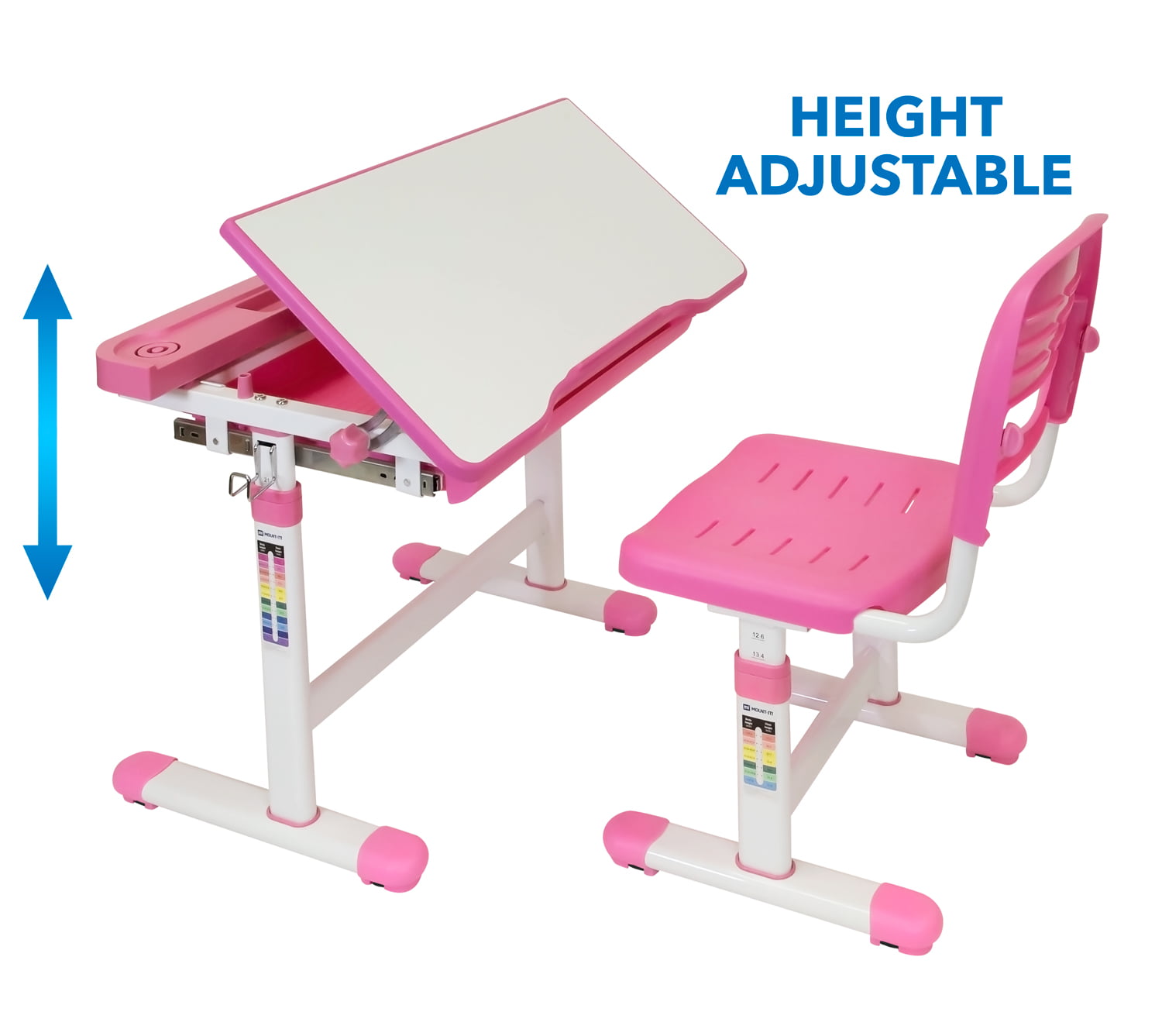 Mount-It! Kids Desk and Chair Set, Height Adjustable Ergonomic