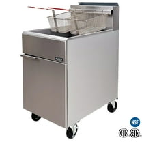 70 LB Propane Gas Deep Fryer with Twin Baskets – 150,000 BTU Commercial Fryer, Stainless Steel, NSF Certified, Liquid Propane (LP)