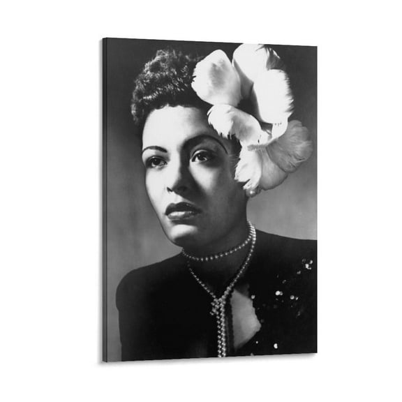 Jazz And Blues Singer Billie Holiday Black And White Poster Room Aesthetic Wall Art Print Home Modern Decor Canvas Art Poster And Wall Art Picture Print Modern Family Bedroom Decor