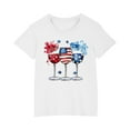 thumbnail image 2 of MKOSPLRT Kids 4th of July Shirts 3-10 Years Short Sleeve Summer Tops Crew Neck Lounge T Shirts USA Star Stripes Fourth July Tee Shirts, 2 of 8