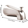 thumbnail image 3 of E-land Kids DIV-PLBG-IPS-SN Satin Brass Curved 4 in Tub Faucets, 3 of 6