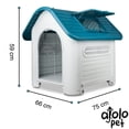 thumbnail image 4 of Casa para perro Perro Chico/Mediano con Ventana Azul, 4 of 4