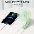thumbnail image 3 of JISULIFE Ventilador de mano con Powerbank de 4500 mAh, máximo 46 horas de funcionamiento, ventilador de bolsillo, ventilador personal plegable con batería portátil o alimentado por USB, 3 velocidades,, 3 of 5
