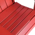 thumbnail image 3 of HomeSeason Hurley Folding Poly Plastic Adirondack Chair with Pull-out Ottoman Red, 3 of 5