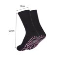 thumbnail image 5 of opvise 1 Pair Heated Stockings Anti-Freezing Hot Moxibustion Practical Health Care Wholesome Massage Stockings for Keeping Fit Black, 5 of 8