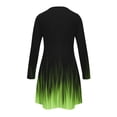 thumbnail image 4 of ICHUANYI Liquidación Vestido de manga larga para mujer con cuello redondo y estampado corto ICHUANYI WER202308257612, 4 of 4