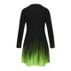 thumbnail image 4 of ICHUANYI Liquidación Vestido de manga larga para mujer con cuello redondo y estampado corto ICHUANYI WER202308257614, 4 of 4