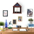 thumbnail image 4 of Small flybold Flag Case for American Veteran Burial Flag - Solid Wood Military Shadow Box, 4 of 7