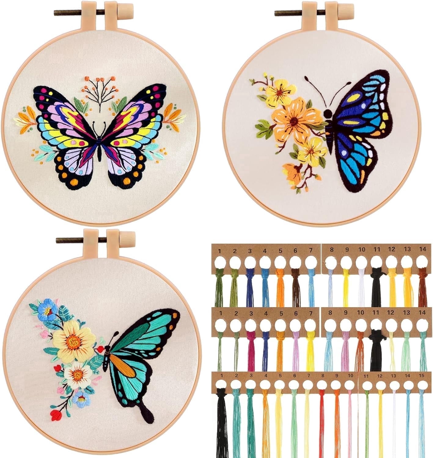 Vetpw Embroidery Kit for Beginners, 3-Pack photo 1