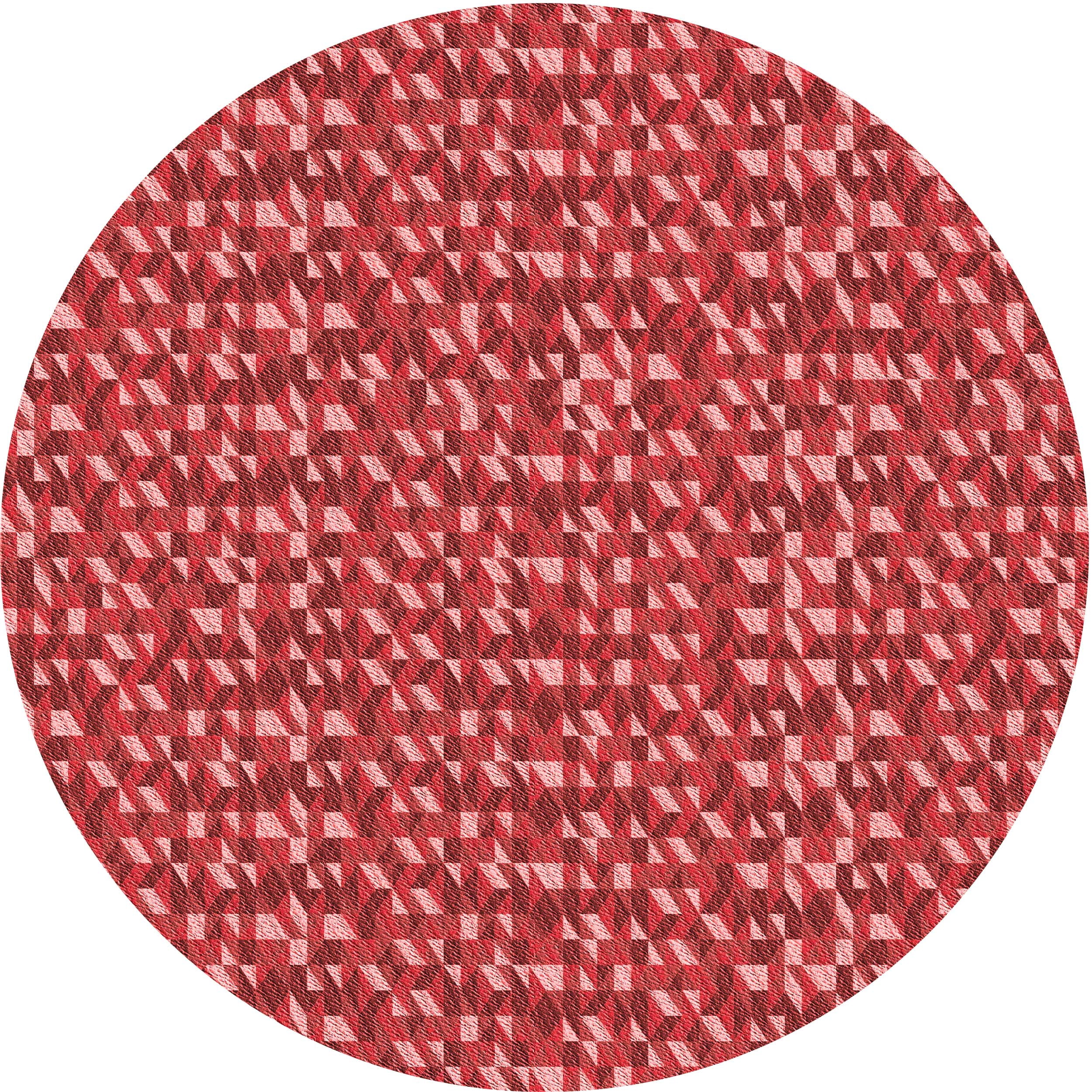 Ahgly Company Indoor Round Patterned Ferrari Red Area Rugs, 8' Round ...