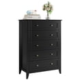 thumbnail image 1 of Cajonera Vertical con 5 Cajones - Mueble de Madera Negra con Cajones Profundos y Tiradores de Metal - Solución de Almacenamiento para Ropa, Accesorios y Artículos del Hogar, 1 of 7