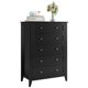 thumbnail image 1 of Cajonera Vertical con 5 Cajones - Mueble de Madera Negra con Cajones Profundos y Tiradores de Metal - Solución de Almacenamiento para Ropa, Accesorios y Artículos del Hogar, 1 of 7