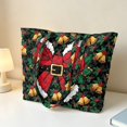 thumbnail image 3 of XYZCANDO Christmas Bow Print Padded Shoulder Handbag Large Capacity Quilted Tote Bag with Handle for Holiday Shopping Travel Work Daily Use, 3 of 7