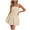 Beige, variant on Womens Strapless Bubble Mini Dress 2025 Summer Tube Top Sundress Casual Off Shoulder A Line Party Short Dresses Trendy Casual Smocked Dresses