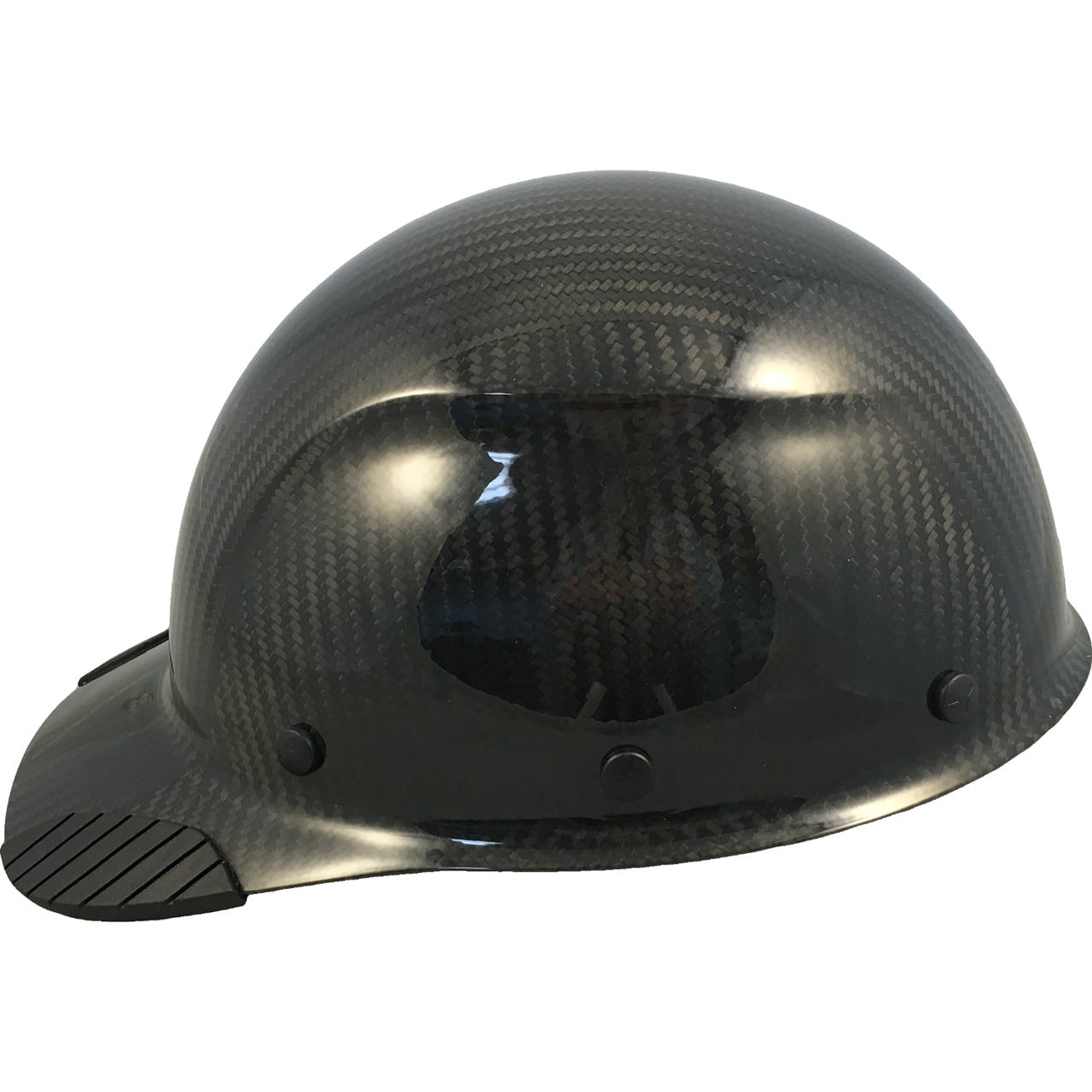Lift Safety Actual Carbon Fiber Hard Hat - Cap Style Glossy Black with Tote