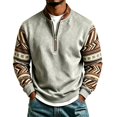 thumbnail image 4 of Rhuody Sweatshirt For Mens O Half Zip Cartoon Graphic Long Sleeve Loose Fit Sweatshirt S Light Gray, 4 of 4