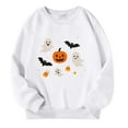 thumbnail image 2 of Tfken Halloween Toddler Child Girls Sweatshirt Soft Trendy Pullover Sweater Cartoon Print Long Sleeve White Tops Size 7-8 Years, 2 of 3