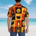 thumbnail image 6 of Haiem Halloween Banner Symbols Printed Hawaiian Shirt for Men - Men’s Casual Beach Summer Shirts - Stretch Fabric with Modern Fit-Small, 6 of 9