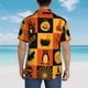 thumbnail image 4 of Balery Halloween Banner Symbols Camisas hawaianas de manga corta para hombre, camisas playeras de corte holgado, camisas de vacaciones con botones,Large, 4 of 7