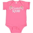 thumbnail image 3 of Inktastic Sister Squad with Pink Flowers Boys or Girls Baby Bodysuit, 3 of 5