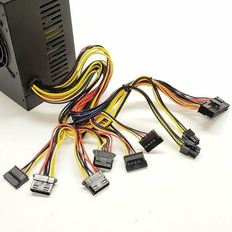 Hercules DUAL FAN 600w-Max ATX Power Supply SATA, 20+4-pin, 6-Pinw/SATA & PCIe