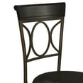 thumbnail image 4 of Linon Circles Full Back Wood Bar Stool, 30" Seat Height, Distressed Brown Finish with Brown Fabric, 4 of 5
