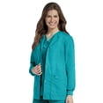 thumbnail image 1 of Landau Veste de Blouse Médicale pour Femmes à 4 Poches : Coupe Classique Décontractée, Col Rond, Boutons Pression devant et Poignets en Tricot 7525, 1 of 6