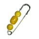 thumbnail image 1 of Imperdibles de seguridad Qarigey con perlas de imitación color cera miel, 1 of 6