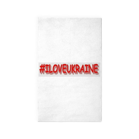 CafePress - #I LOVE UKRAINE Design. Buy Now - 3'x5' Decorative Area Rug, Fabric Throw Rug